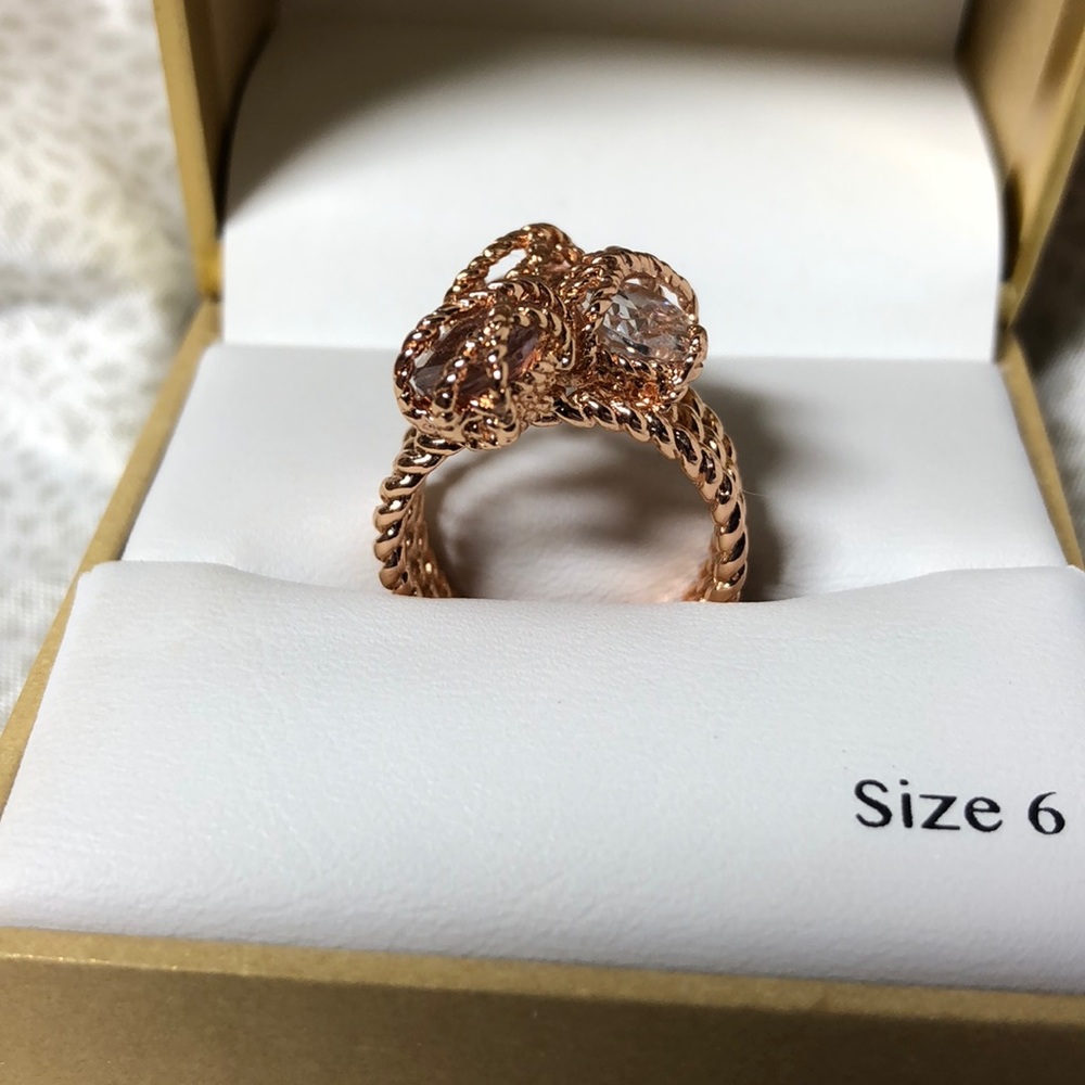 NWT Rose Gold CharterClub stone metal wrapped ring - Picture 3 of 8